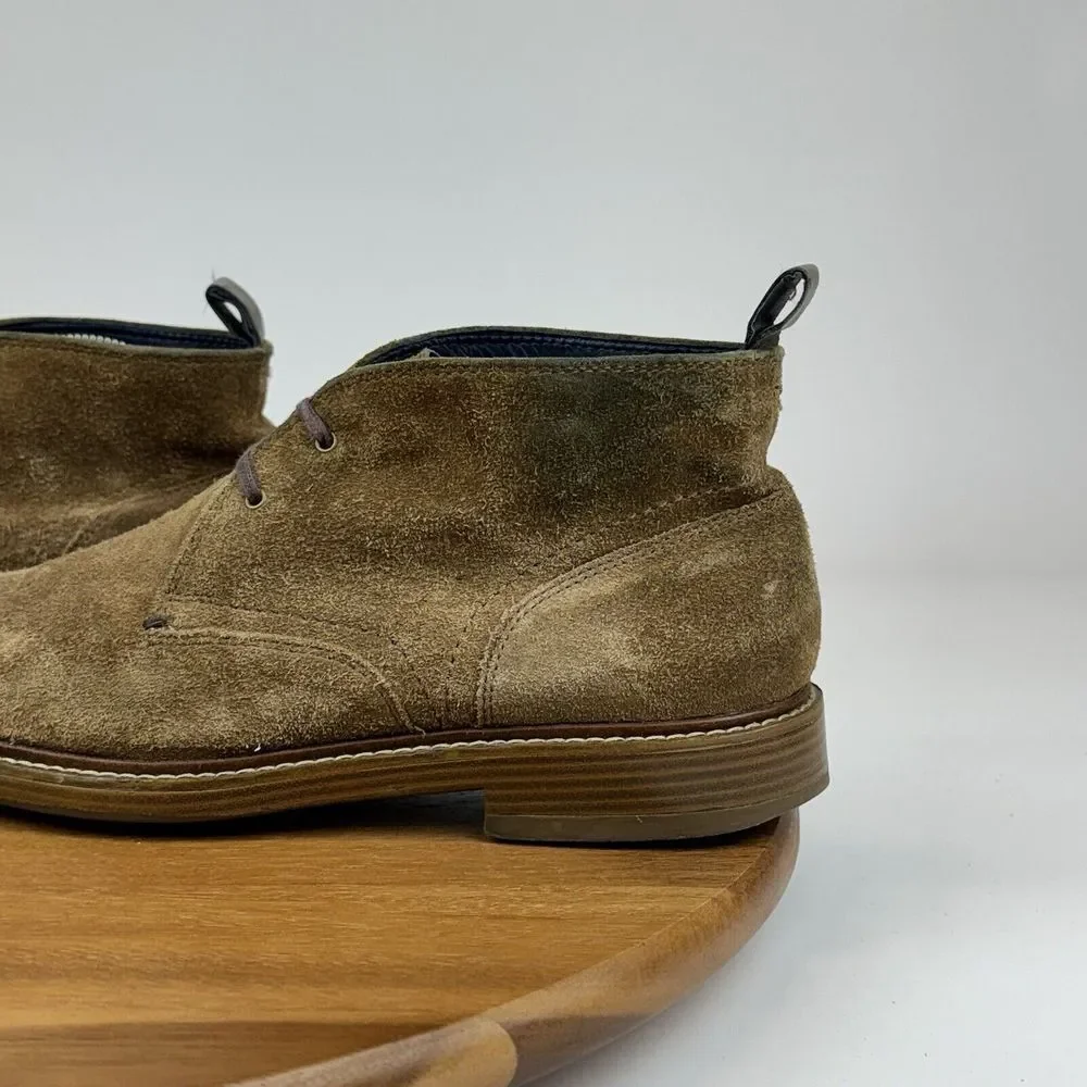 Mens Cole Haan Adams Grand Os Brown Leather Casual Chukka Ankle Boots Size 9.5 M